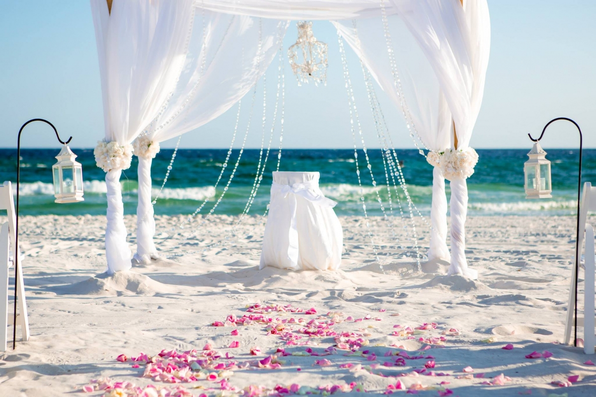 White Panama City Beach Wedding » Panama City Beach