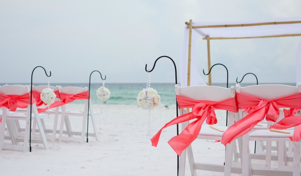 coral beach wedding