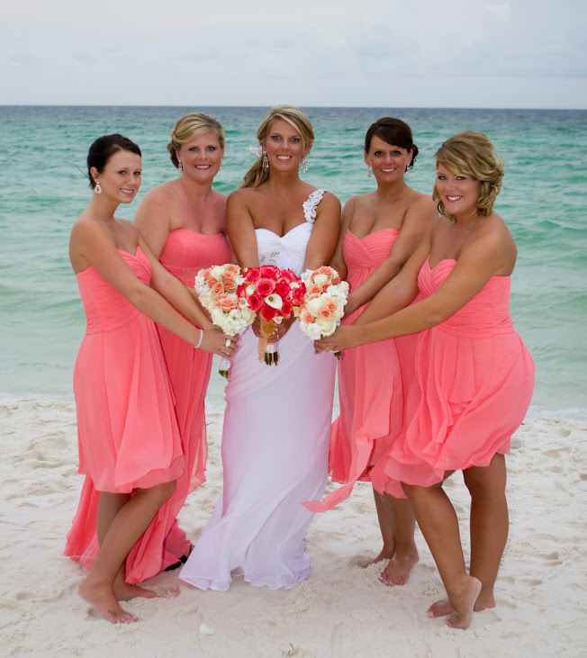 coral beach wedding destin