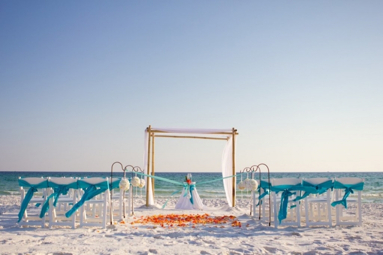 destin beach wedding arbor