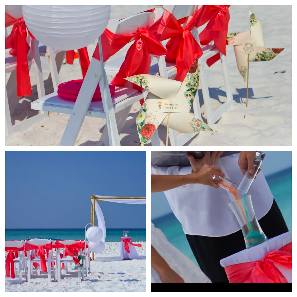 sanat rosa beach wedding ceremony