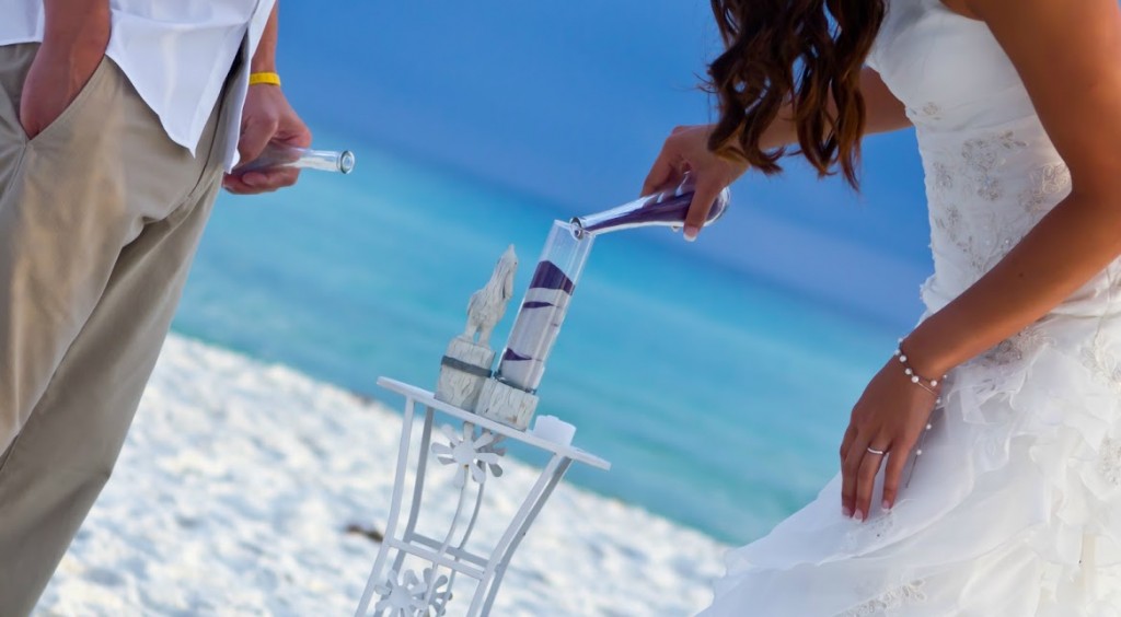 sand ceremony beach wedding