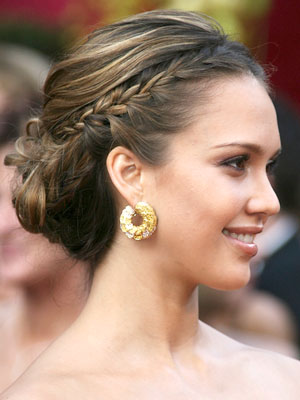 jessica alba wedding hair up do