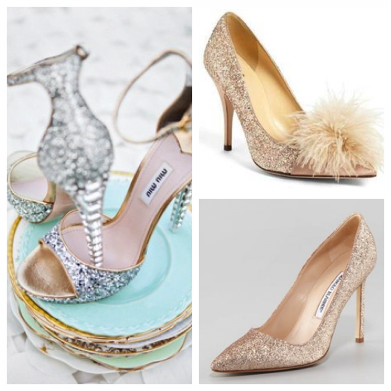 glam beach wedding shoes