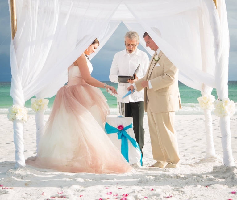 destin beach wedding sand ceremony