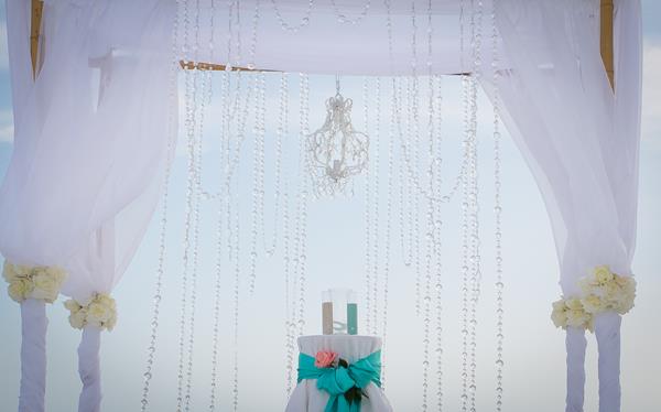 beach wedding crystal chandelier destin