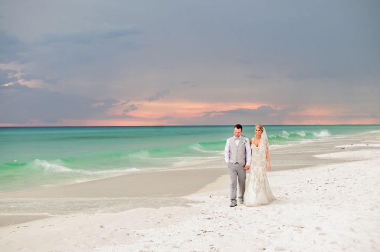 sunset beach wedding in destin florida