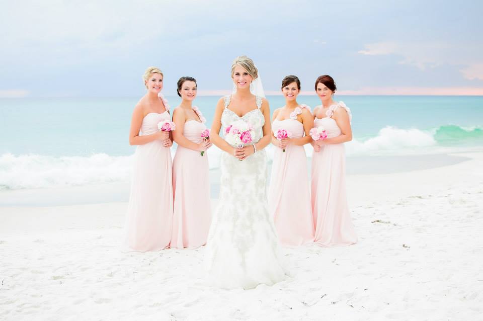 destin bridesmaids florida beach