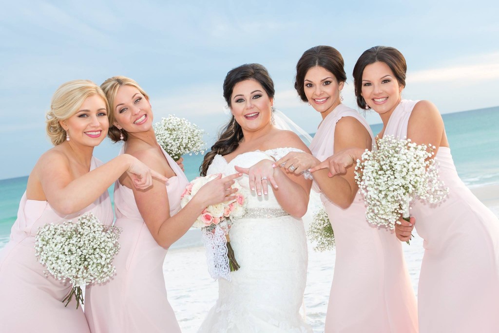 pink bridesmaid dresses in destin