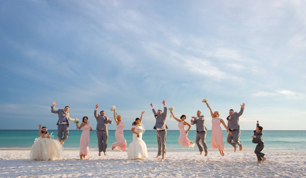 group shoot destin beach wedding