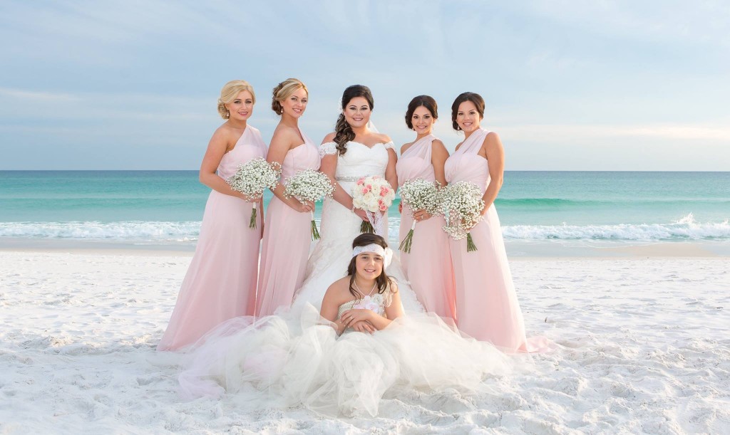 light pink bridesmaid dress destin
