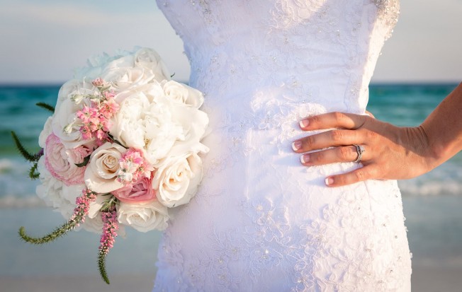 destin beach wedding bridal flowers