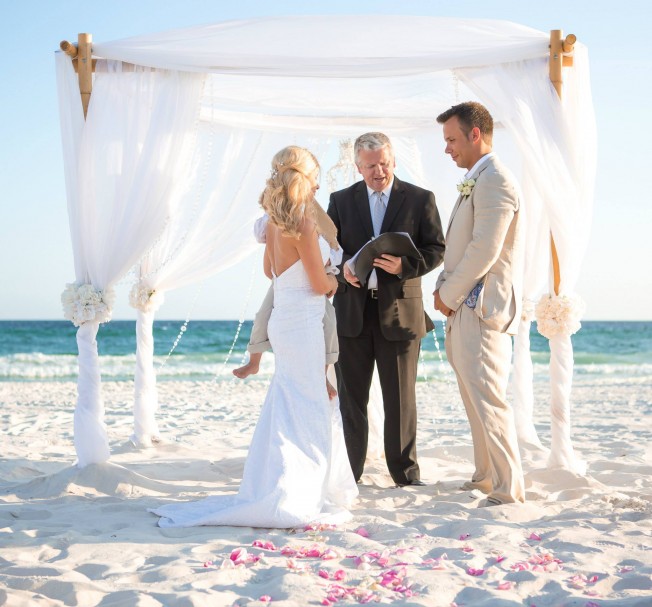 panama city beach wedding arbor