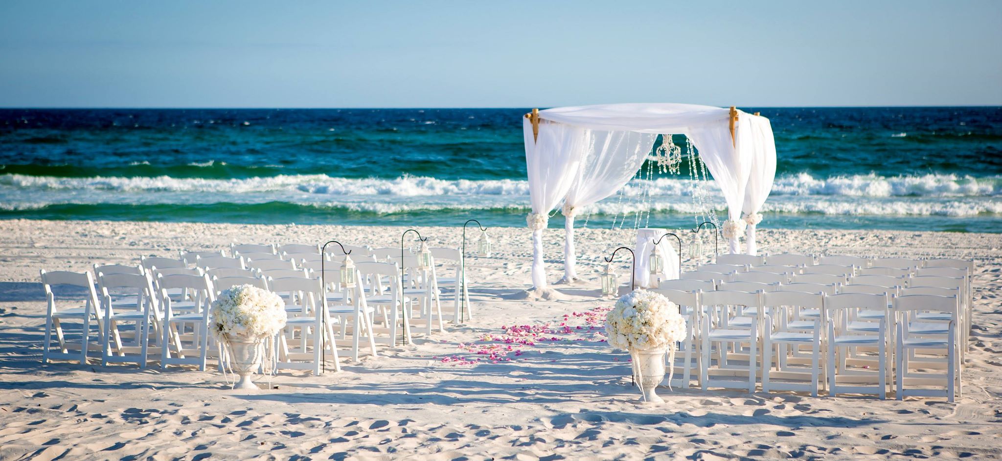 White Panama City Beach Wedding Destin Weddings in Florida