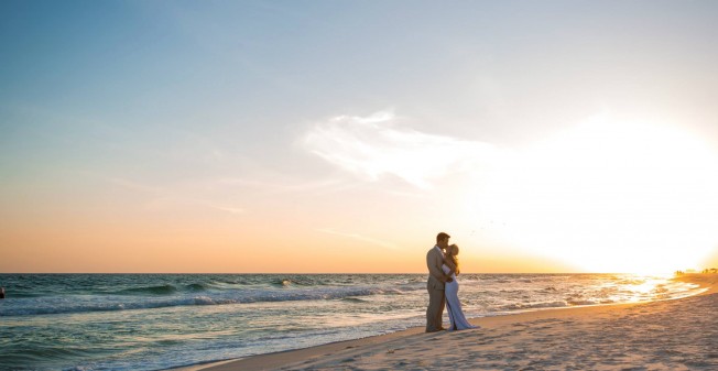 sunset beach wedding panama city beach