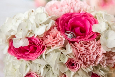light pink bridal bouquet 