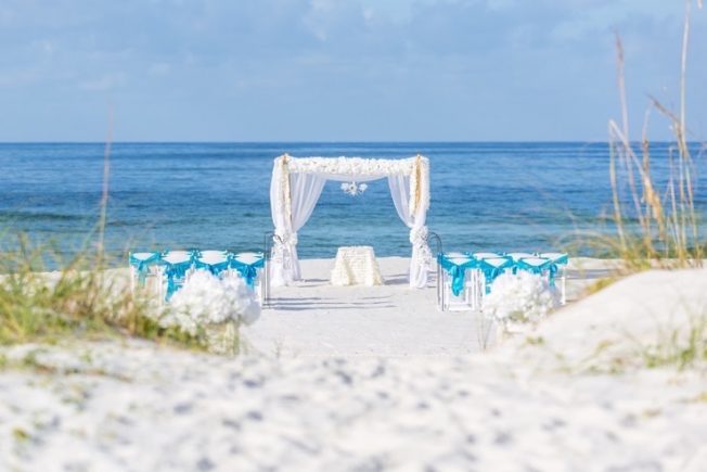 panama city beach wedding ceremony decorations