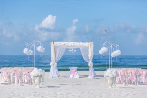 bamboo arbor shepard hooks panama city beach wedding ceremony florida