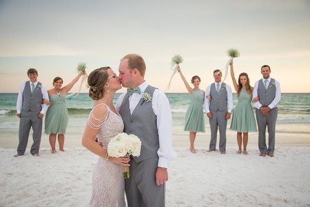 mint-ceremony-bridal-party-destin-florida-beach-ceremony