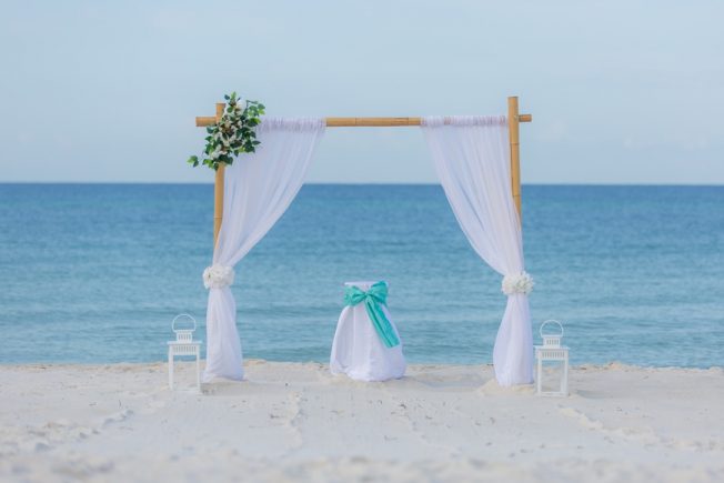 Beach Wedding Ceremony in Panama City Florida