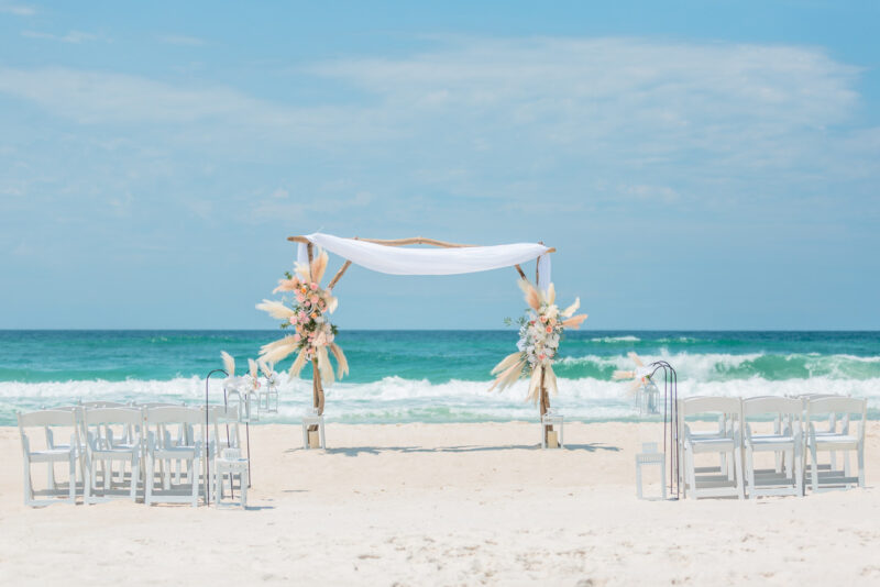Panama City Beach Weddings boho wedding driftwood beach
