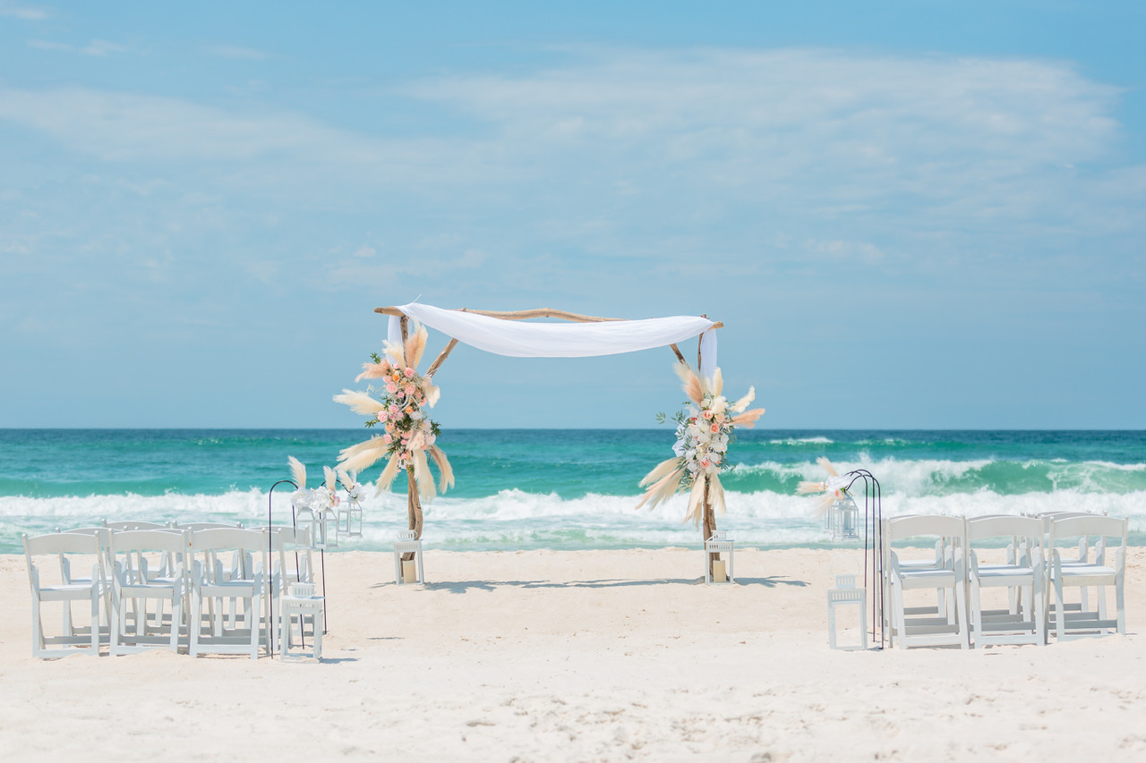 Panama City Beach Weddings boho wedding driftwood beach
