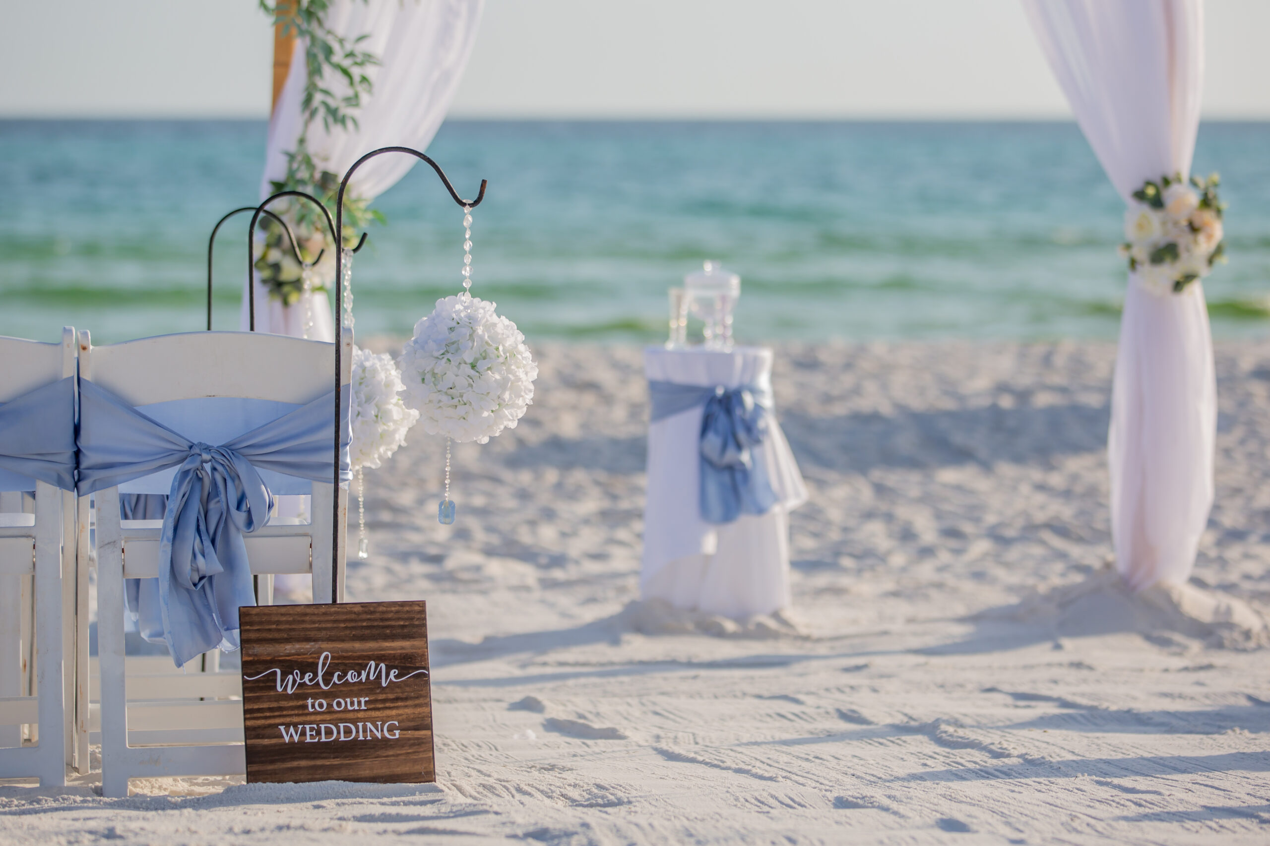 dusty blue boho wedding Panama City 