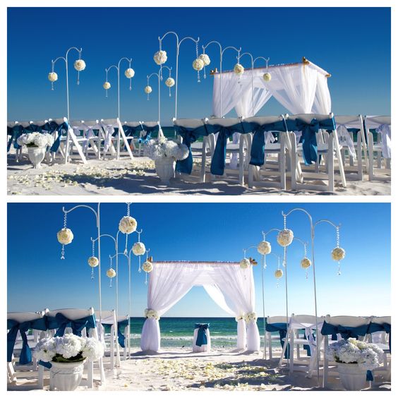 royal blue wedding Panama City beach wedding 